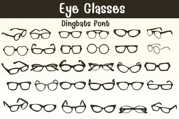 Eye Glasses by Sontaya — Dingbats Font