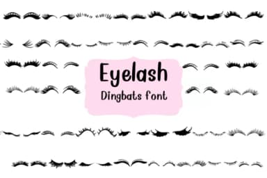 Eyelash by Nongyao — Dingbats Font — thumbnail 1