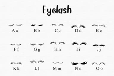 Eyelash by Nongyao — Dingbats Font — thumbnail 2