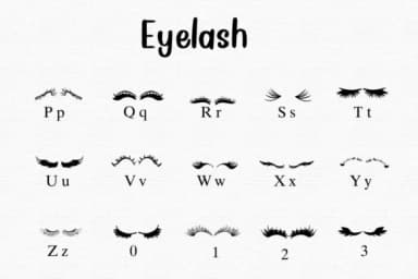 Eyelash by Nongyao — Dingbats Font — thumbnail 3