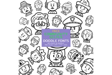 Face Community Helper by digitalplannerland — Dingbats Font — thumbnail 1