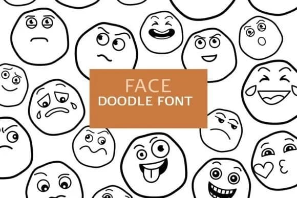 Face Doodle by digitalplannerland — Dingbats Font