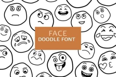 Face Doodle by digitalplannerland — Dingbats Font — thumbnail 1