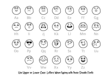 Face Doodle by digitalplannerland — Dingbats Font — thumbnail 2