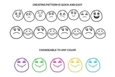 Face Doodle by digitalplannerland — Dingbats Font — thumbnail 3