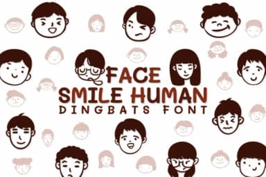 Face Smile Human by Chonada — Dingbats Font — thumbnail 1