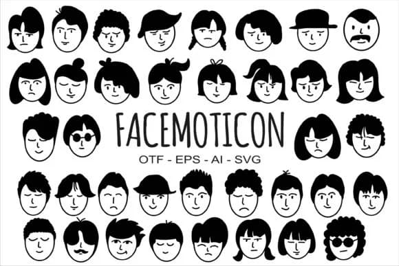 Facemoticon by edywiyonopp — Dingbats Font