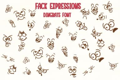 Fack Expressions by Nongyao — Dingbats Font — thumbnail 1