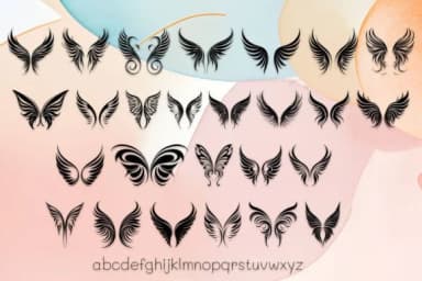Fairies Wing by MOMAT THIRTYONE — Dingbats Font — thumbnail 2