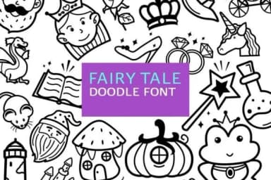 Fairy Tale Doodle by digitalplannerland — Dingbats Font — thumbnail 1