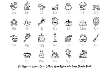 Fairy Tale Doodle by digitalplannerland — Dingbats Font — thumbnail 2