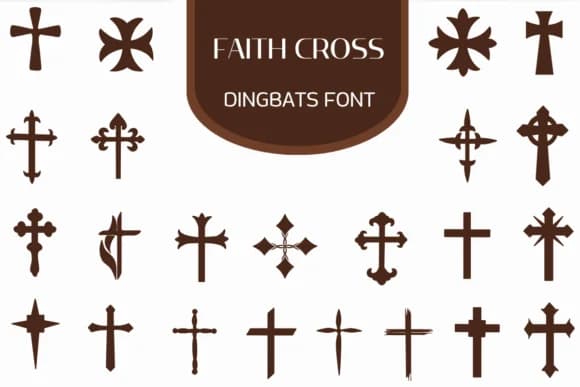 Faith Cross by Heartcraft Atelier — Dingbats Font