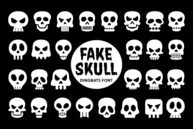 Fake Skull by Situjuh — Dingbats Font — thumbnail 1