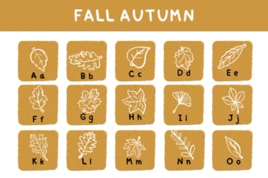 Fall Autumn by Bee piyanuch — Dingbats Font — thumbnail 6