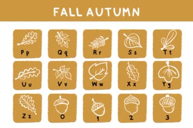 Fall Autumn by Bee piyanuch — Dingbats Font — thumbnail 7