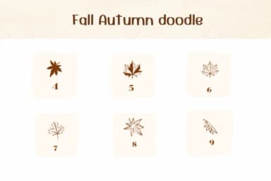 Fall Autumn Doodle by Ketsarin — Dingbats Font — thumbnail 4
