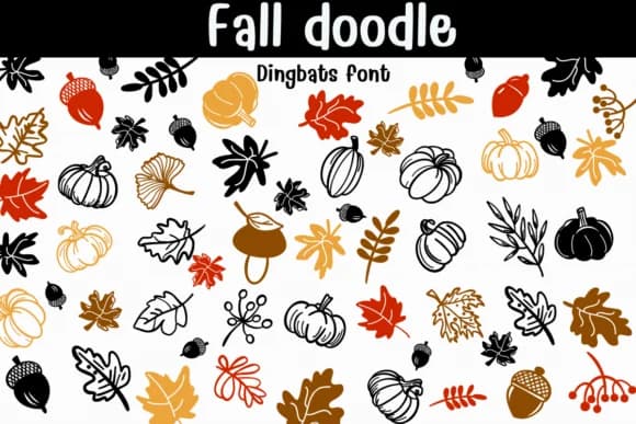 Fall Doodle by Sontaya — Dingbats Font
