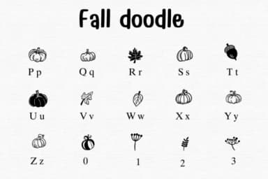 Fall Doodle by Sontaya — Dingbats Font — thumbnail 3