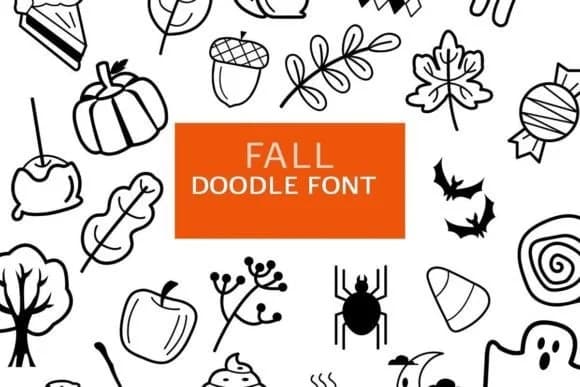 Fall Doodle by digitalplannerland — Dingbats Font