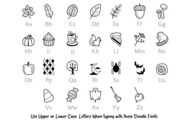 Fall Doodle by digitalplannerland — Dingbats Font — thumbnail 2