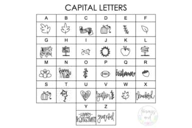 Fall Doodles by Fairways and Chalkboards — Dingbats Font — thumbnail 2