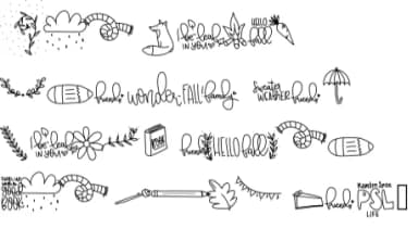 Fall Doodles by Fairways and Chalkboards — Dingbats Font — thumbnail 6