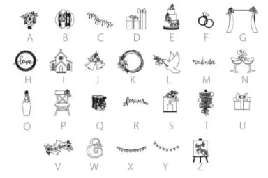 Fall Love Affair Reception Dingbats by Illustration Ink — Dingbats Font — thumbnail 2