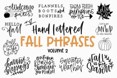 Fall Phrases by dansiedesign — Dingbats Font — thumbnail 1