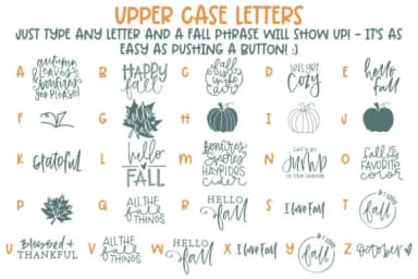 Fall Phrases by dansiedesign — Dingbats Font — thumbnail 2