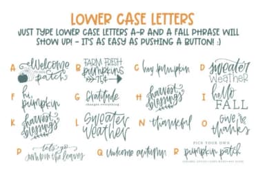 Fall Phrases by dansiedesign — Dingbats Font — thumbnail 3