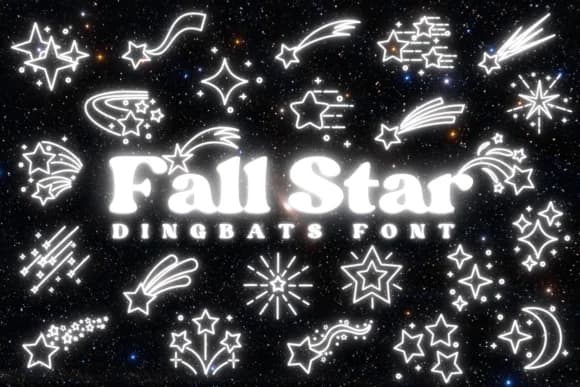 Fall Star by Chonada — Dingbats Font