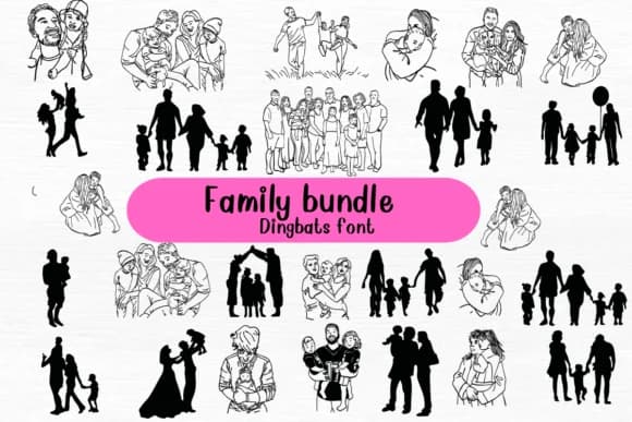 Family Bundle by Nongyao — Dingbats Font