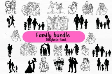 Family Bundle by Nongyao — Dingbats Font — thumbnail 1
