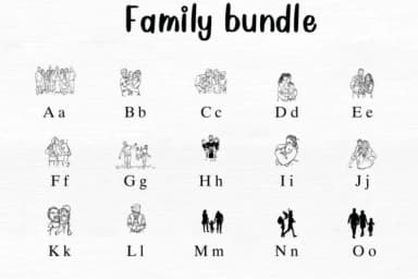 Family Bundle by Nongyao — Dingbats Font — thumbnail 2