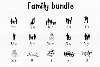Family Bundle by Nongyao — Dingbats Font — thumbnail 3