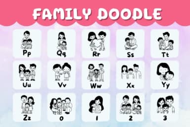 Family Doodle by Natchuta — Dingbats Font — thumbnail 3