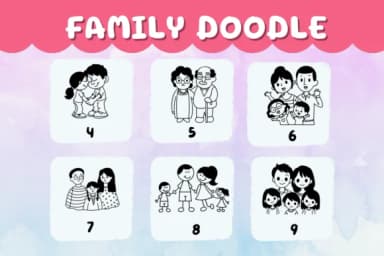 Family Doodle by Natchuta — Dingbats Font — thumbnail 4