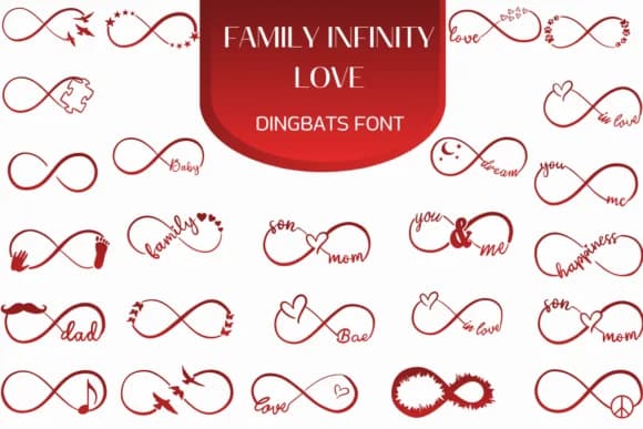 Family Infinity Love by Heartcraft Atelier — Dingbats Font