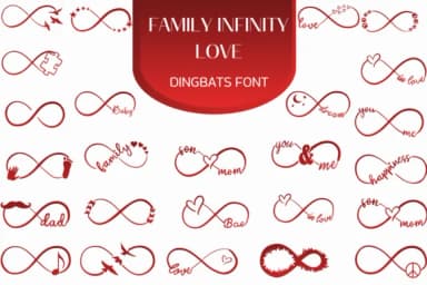 Family Infinity Love by Heartcraft Atelier — Dingbats Font — thumbnail 1