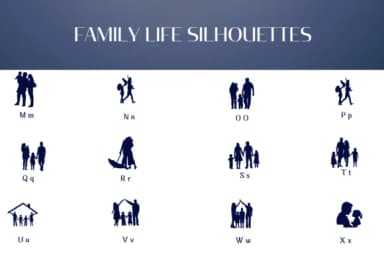 Family Life Silhouettes by Heartcraft Atelier — Dingbats Font — thumbnail 3