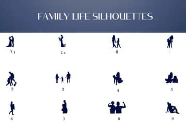 Family Life Silhouettes by Heartcraft Atelier — Dingbats Font — thumbnail 4