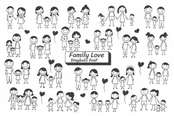 Family Love by Ketsarin — Dingbats Font