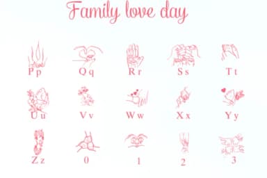 Family Love Day by Nongyao — Dingbats Font — thumbnail 3