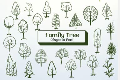 Family Tree by Ketsarin — Dingbats Font — thumbnail 1