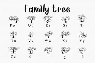 Family Tree by Nongyao — Dingbats Font — thumbnail 3