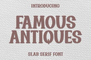 Famous Antiques by Ade (7NTypes) — Slab Serif Font — thumbnail 1
