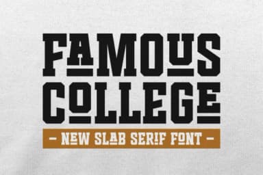 Famous College by Jasm (7NTypes) — Slab Serif Font — thumbnail 1