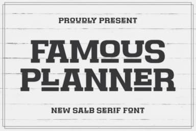 Famous Planner by Ade (7NTypes) — Slab Serif Font — thumbnail 1