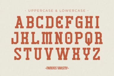 Famous Varsity by Pian45 — Slab Serif Font — thumbnail 2