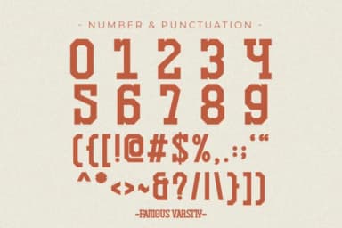 Famous Varsity by Pian45 — Slab Serif Font — thumbnail 3